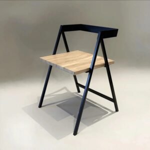 Handcrafted MDF and Metal Frame Dining Chair