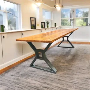 X Design Steel Table Legs 28"H Heavy Duty Metal Desk Legs (Set of 2)